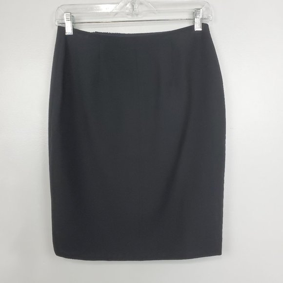 Ann Taylor Factory Black White Mixed Media Career Zip Front Pencil Skirt Size 2P - Picture 6 of 13